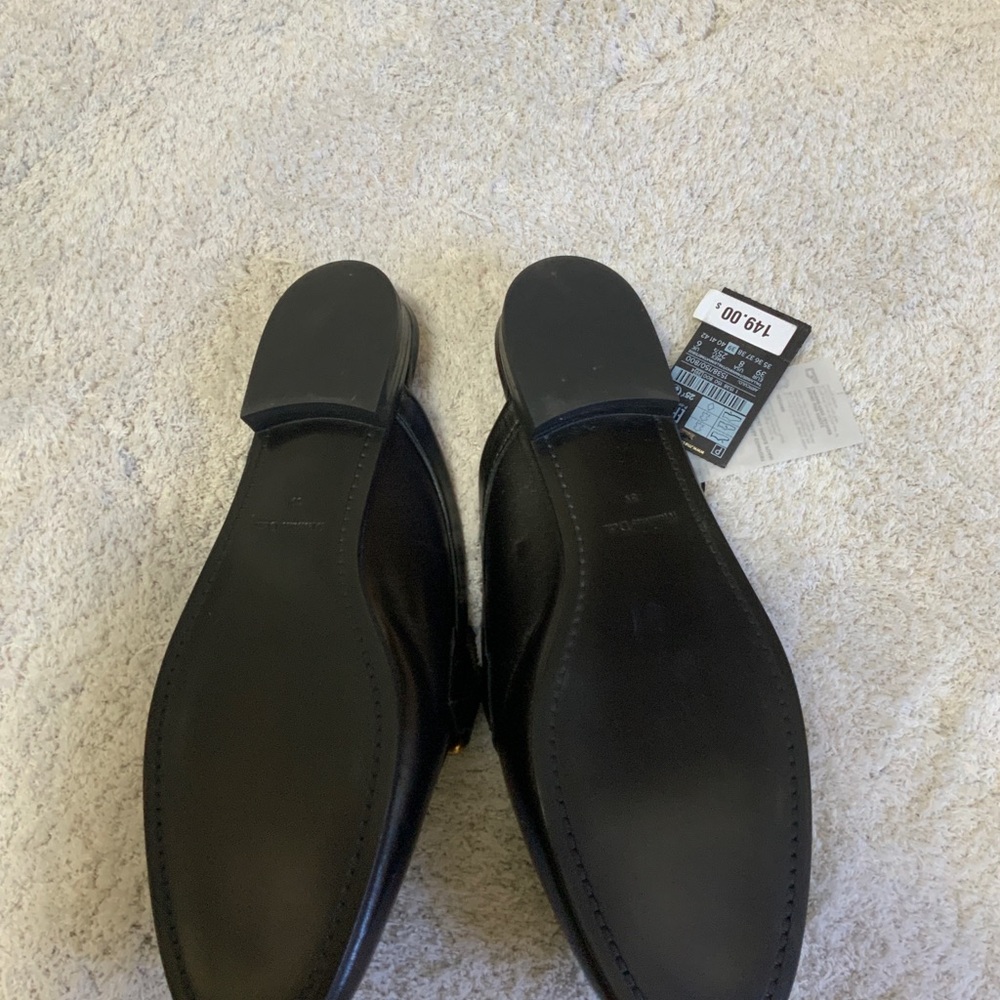 Massimo Dutti NWT black loafer mules size 39 and marked US 8 - Picture 5 of 5